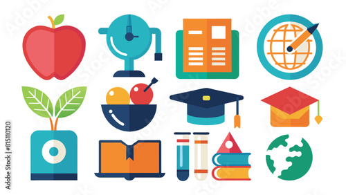 Education icons set