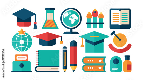 Education icons set