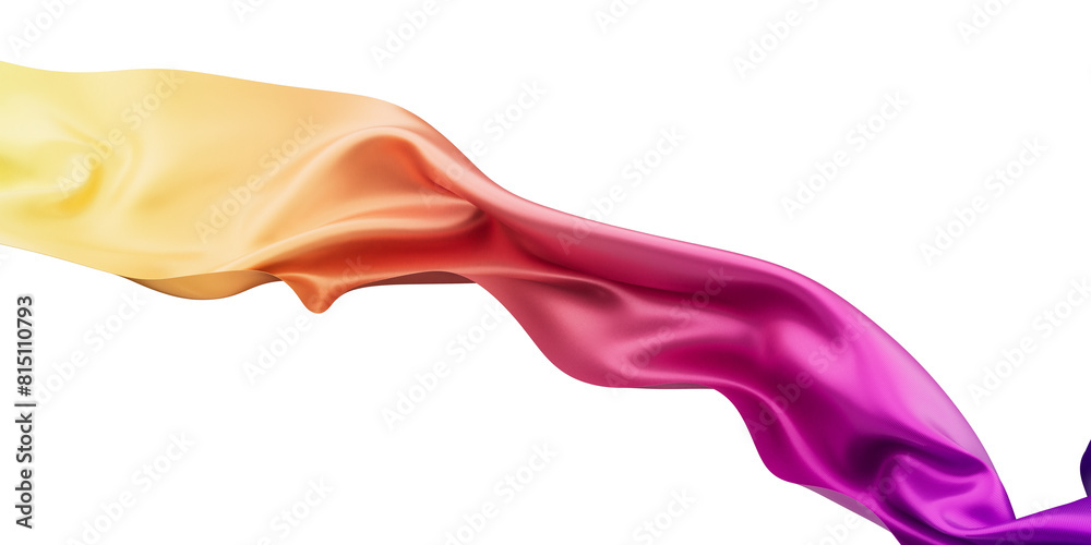 colorful fabric flying in the wind isolated on transparent background colorful fabric flying in the wind isolated on transparent background