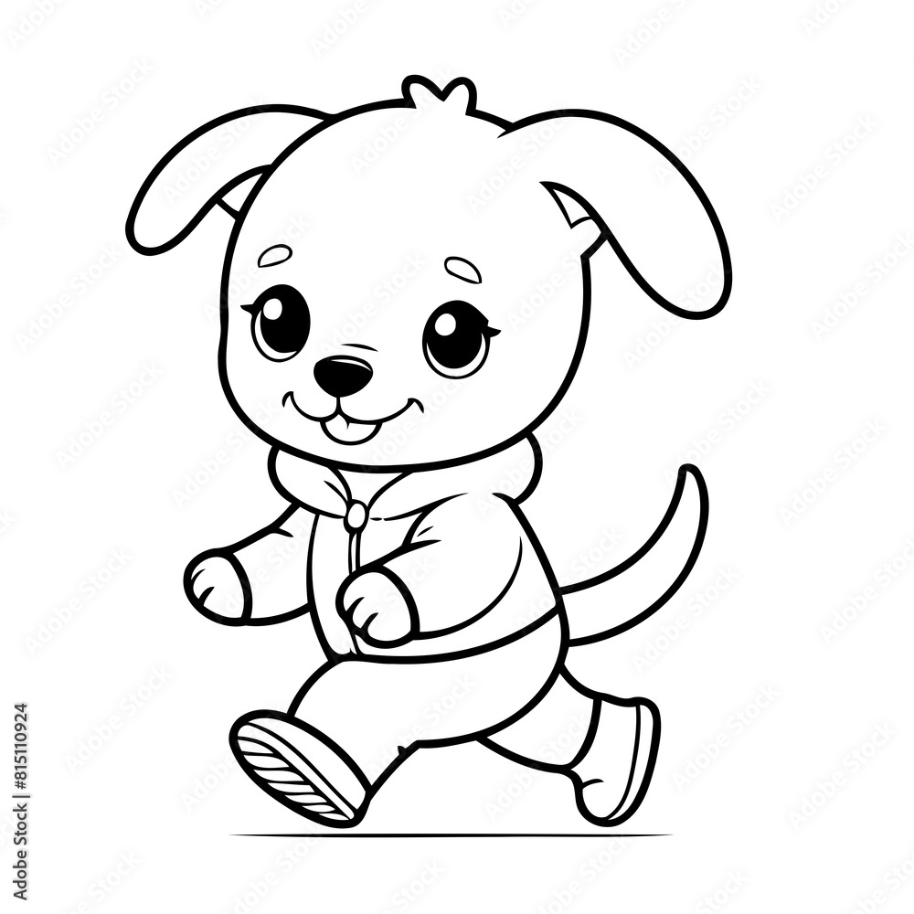 Cute vector illustration Puppy hand drawn for toddlers Cute vector illustration Puppy hand drawn for toddlers