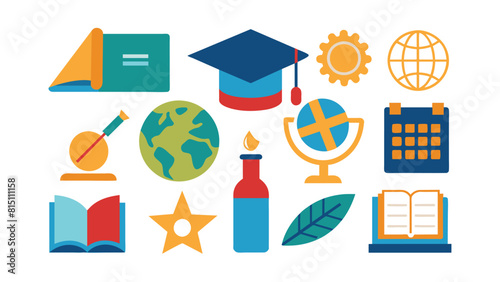 Education icons set