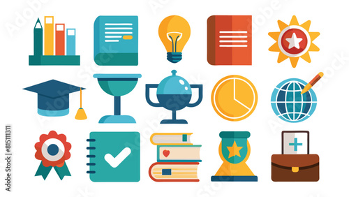 Education icons set