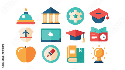 Education icons set