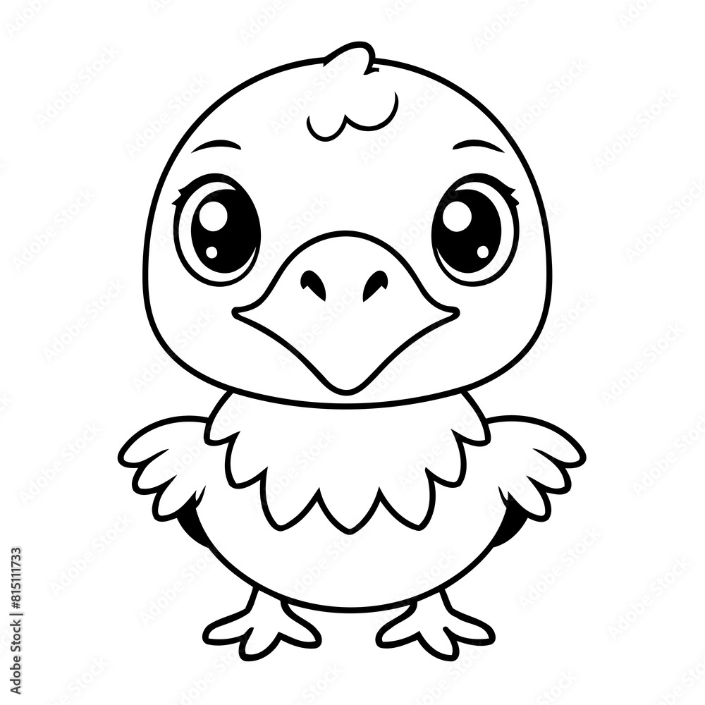 Simple vector illustration of Dodo hand drawn for kids page Simple vector illustration of Dodo hand drawn for kids page