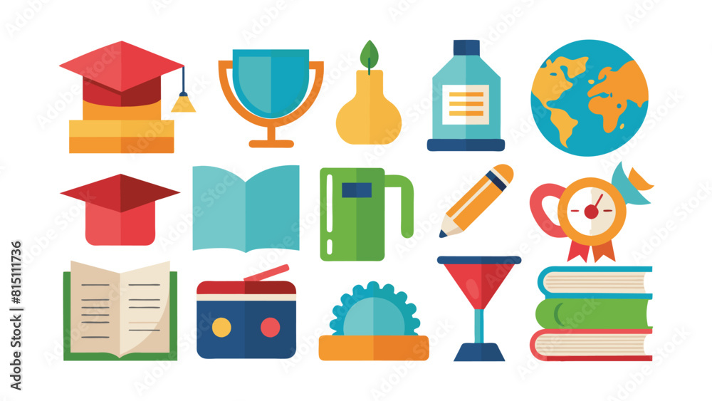 Education icons set