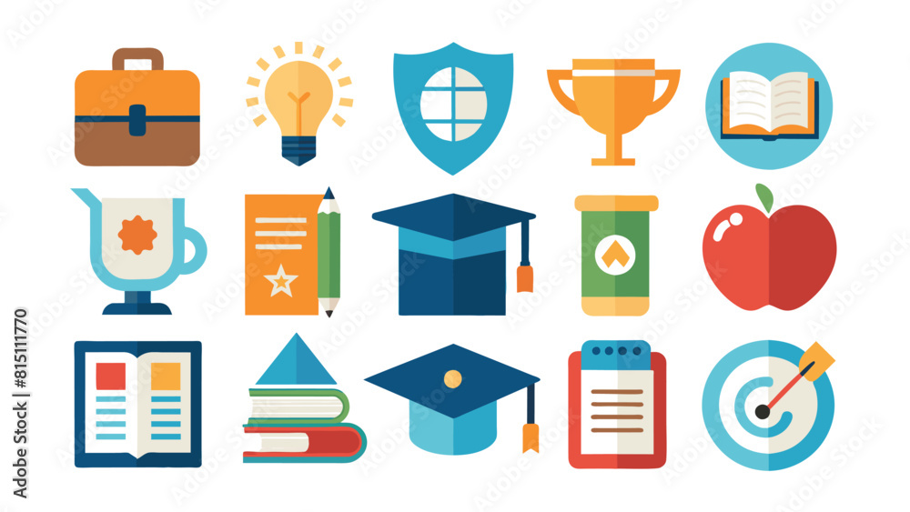 Education icons set