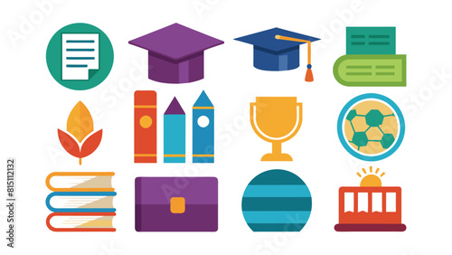 Education icons set