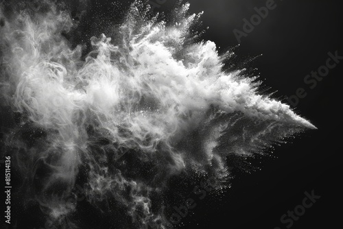 A Cloud of Smoke Drifting in Black and White