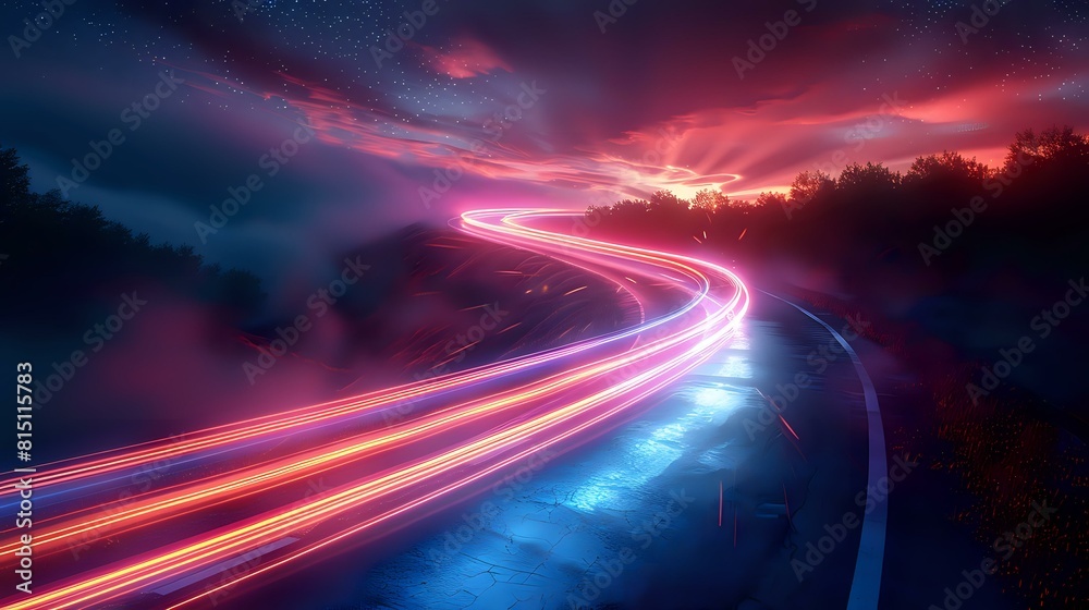 Futuristic Speed and Motion in Cool Tones Futuristic Speed and Motion in Cool Tones