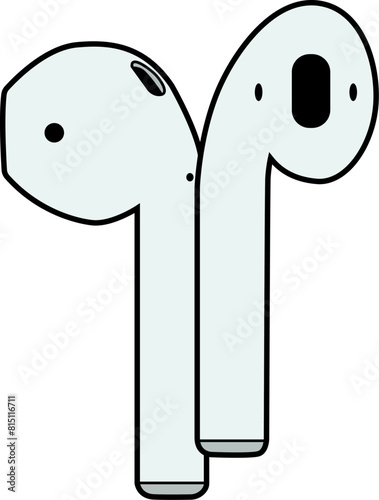Wireless in ear headphones, vector graphic, graphic resources, high quality, object, technology, futuristic, unique, comfortable, original, volume, audio output, audio input