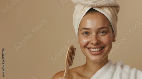 A Woman with a Bamboo Toothbrush photo