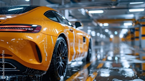 Premium Car Wash Service in a Modern Parking Garage Professional Detailing for Unmatched Cleanliness