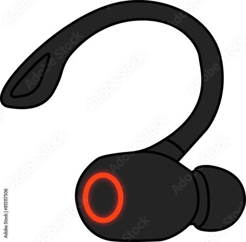 Wireless in ear headphones, vector graphic, graphic resources, high quality, object, technology, futuristic, unique, comfortable, original, volume, audio output, audio input