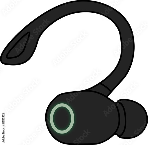 Wireless in ear headphones, vector graphic, graphic resources, high quality, object, technology, futuristic, unique, comfortable, original, volume, audio output, audio input photo