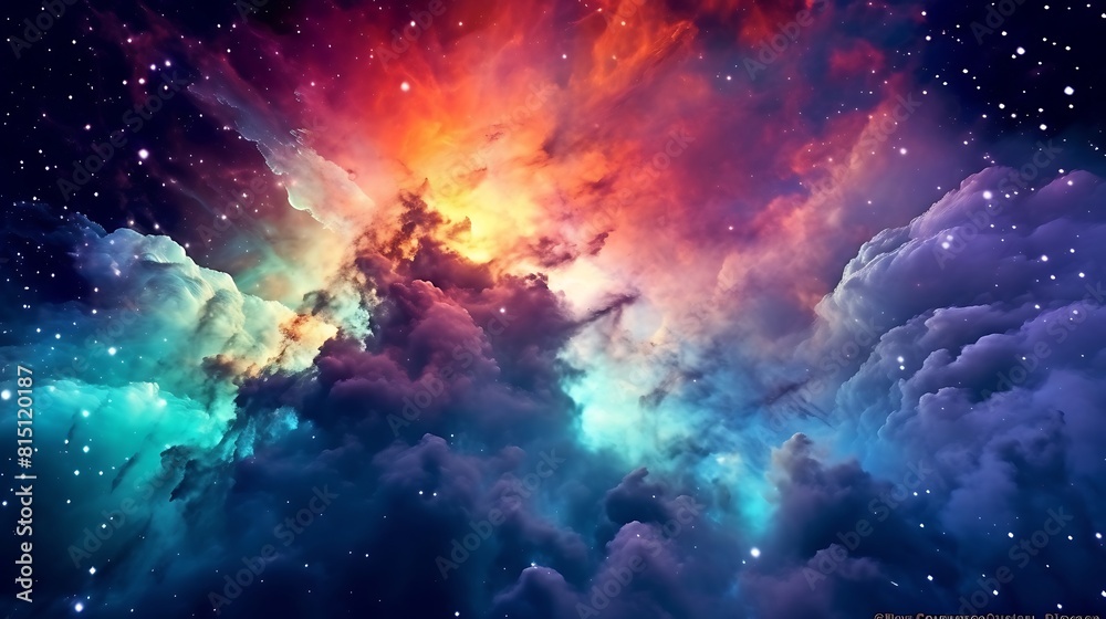 Abstract purple and pink background with glowing clouds Abstract purple and pink background with glowing clouds