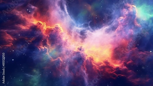 Abstract purple and pink background with glowing clouds