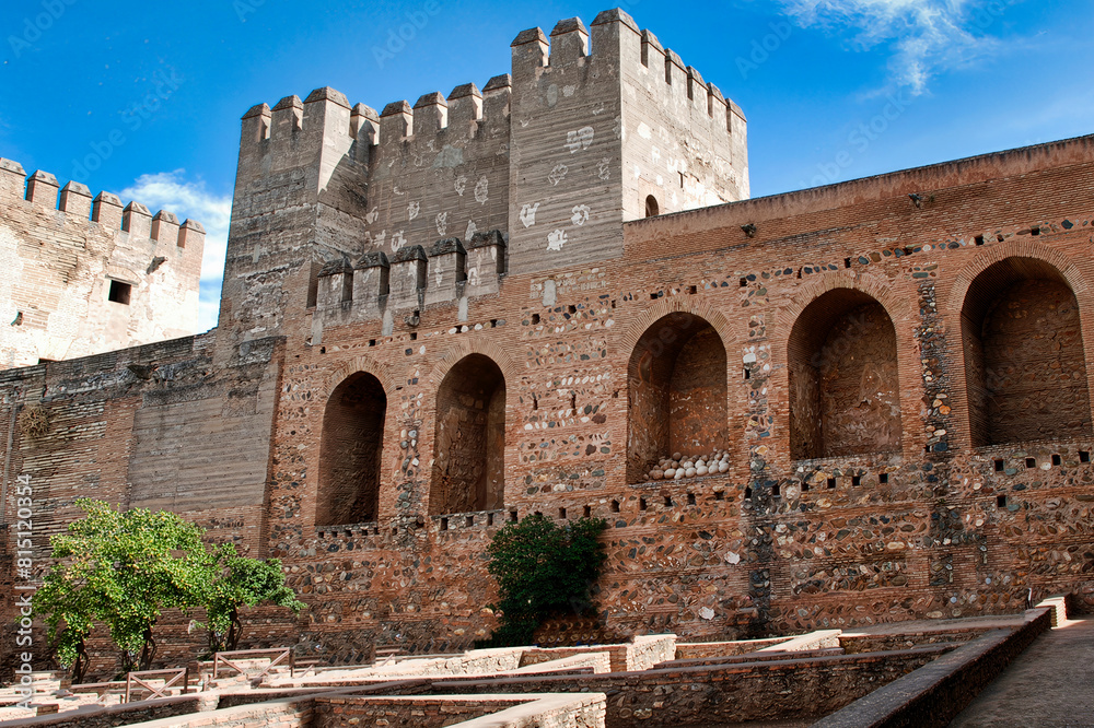 The Tower of Homage is a formidable fortification within the Alhambra complex, a UNESCO World Heritage Site in Granada, Spain The Tower of Homage is a formidable fortification within the Alhambra complex, a UNESCO World Heritage Site in Granada, Spain