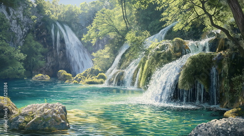 Plitvice Lakes Croatia Photorealistic In this phot_008