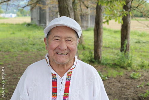 Wise looking senior man portrait 