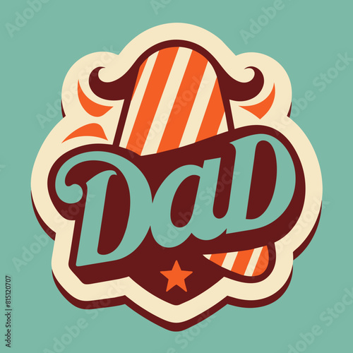 Father's Day sticker typography