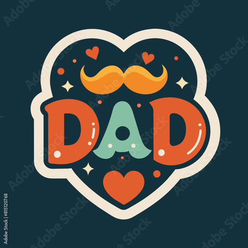 Father's Day sticker typography