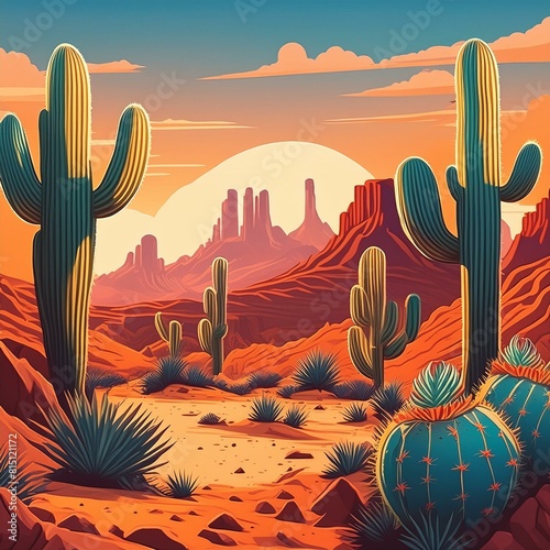 Wild west Comic Cartoon Illustration