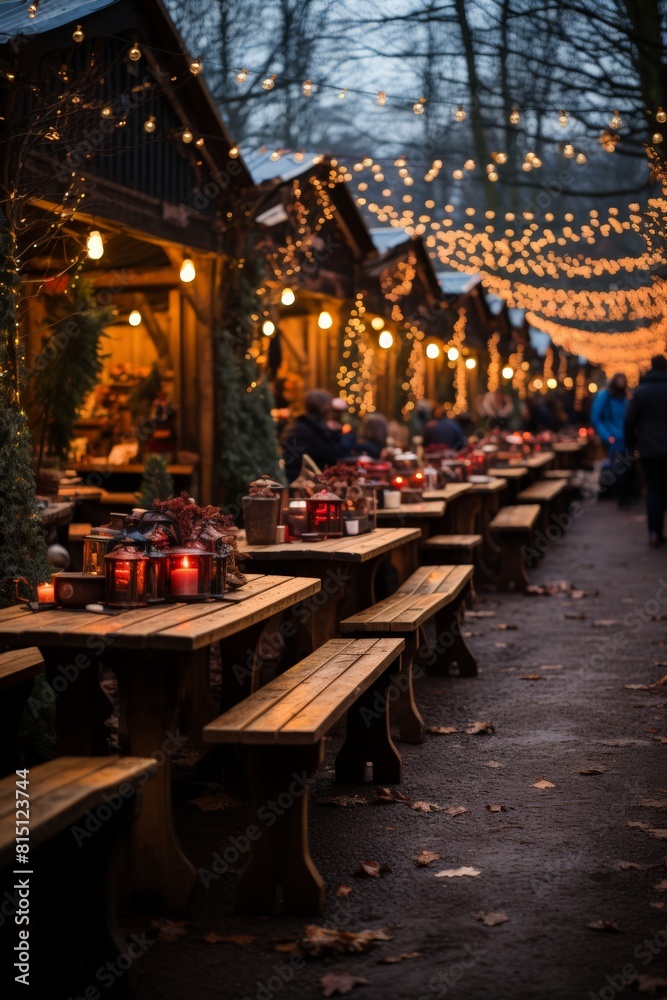 Cozy Festive Night Market in the Park Cozy Festive Night Market in the Park