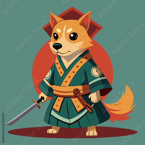 Brave Samurai Dog: An exclusive vector illustration that takes us back to medieval Japan.