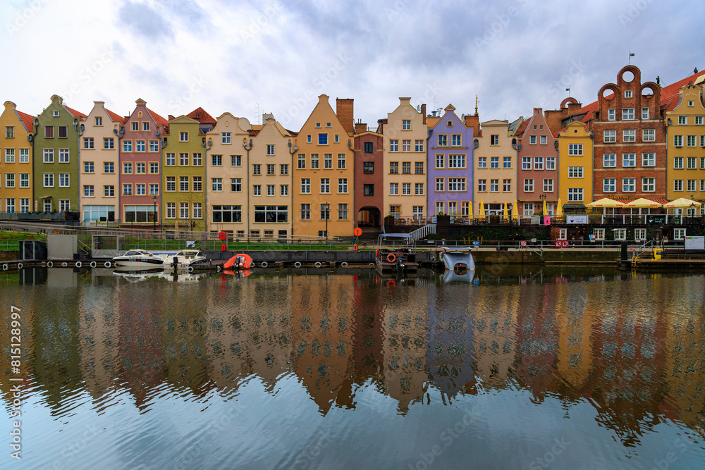 City canal houses in Gdansk, Poland