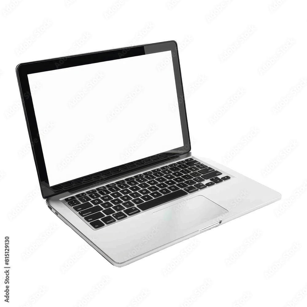 An isolated laptop with a white screen on a Png background, a Laptop with blank screen isolated on transparent background An isolated laptop with a white screen on a Png background, a Laptop with blank screen isolated on transparent background