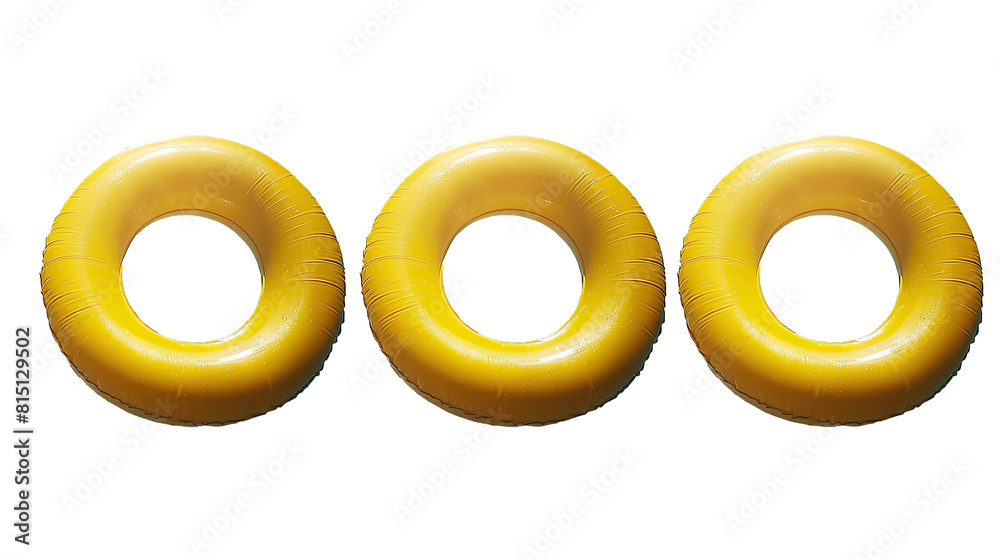 yellow swimming pool ring float in blue water. concept color summer. Transparent, isolated on white. yellow swimming pool ring float in blue water. concept color summer. Transparent, isolated on white.