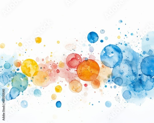 Watercolor Drops Background for Creative Projects Generative AI