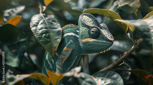  A chameleonâ€™s slow dance among the leaves in Madagascar. photo
