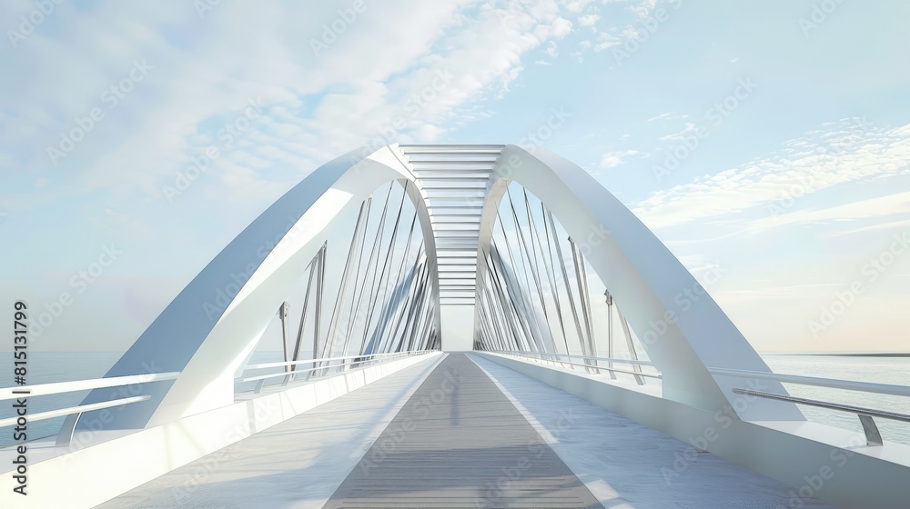 Fototapeta premium Bridge that adjusts its width based on traffic patterns â€“ Adaptive structure.