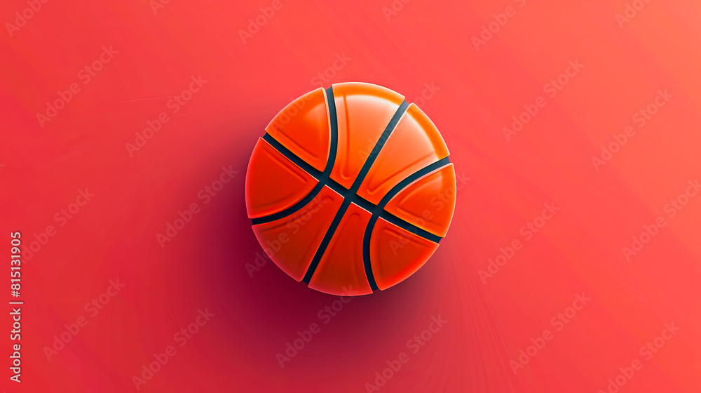 A basketball ball on a pink background.