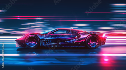 futuristic car concept  cyberpunk style vehicle design. Wall Art Design for Home Decor  4K Wallpaper and Background for desktop  laptop  Computer  Tablet  Mobile Cell Phone  Smartphone  Cellphone