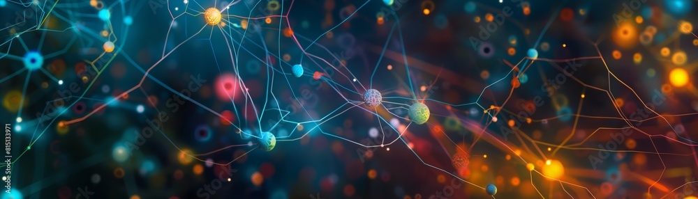 Abstract render of glowing plexus. Futuristic neural network concept.