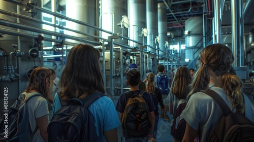  Field trip to a desalination plant, students learning about saltwater conversion. © Gefo