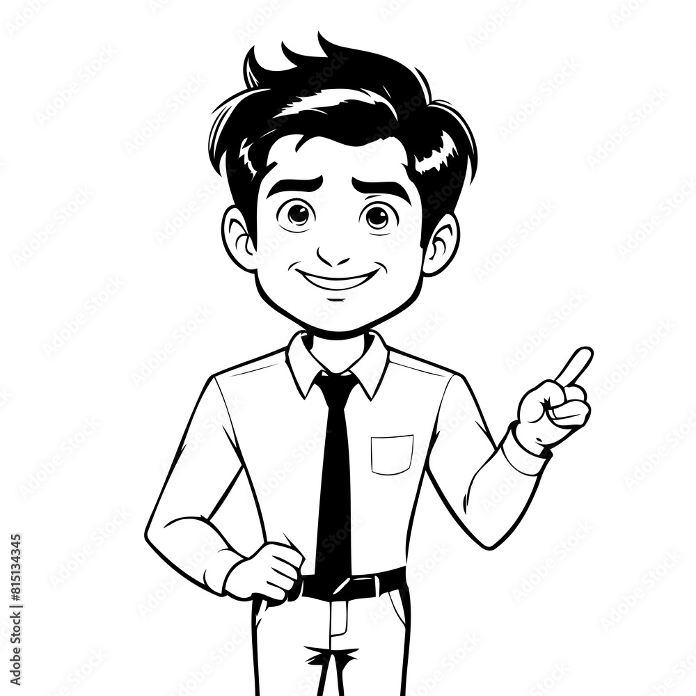 Simple vector illustration of Business outline for colouring page Simple vector illustration of Business outline for colouring page