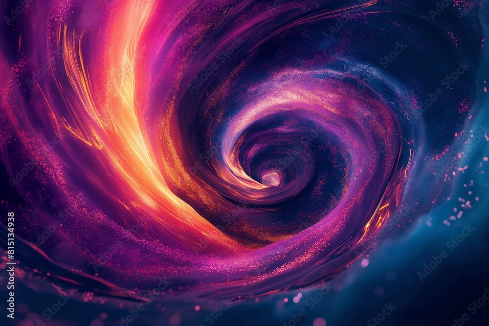 The image is a depiction of a whirlpool or vortex