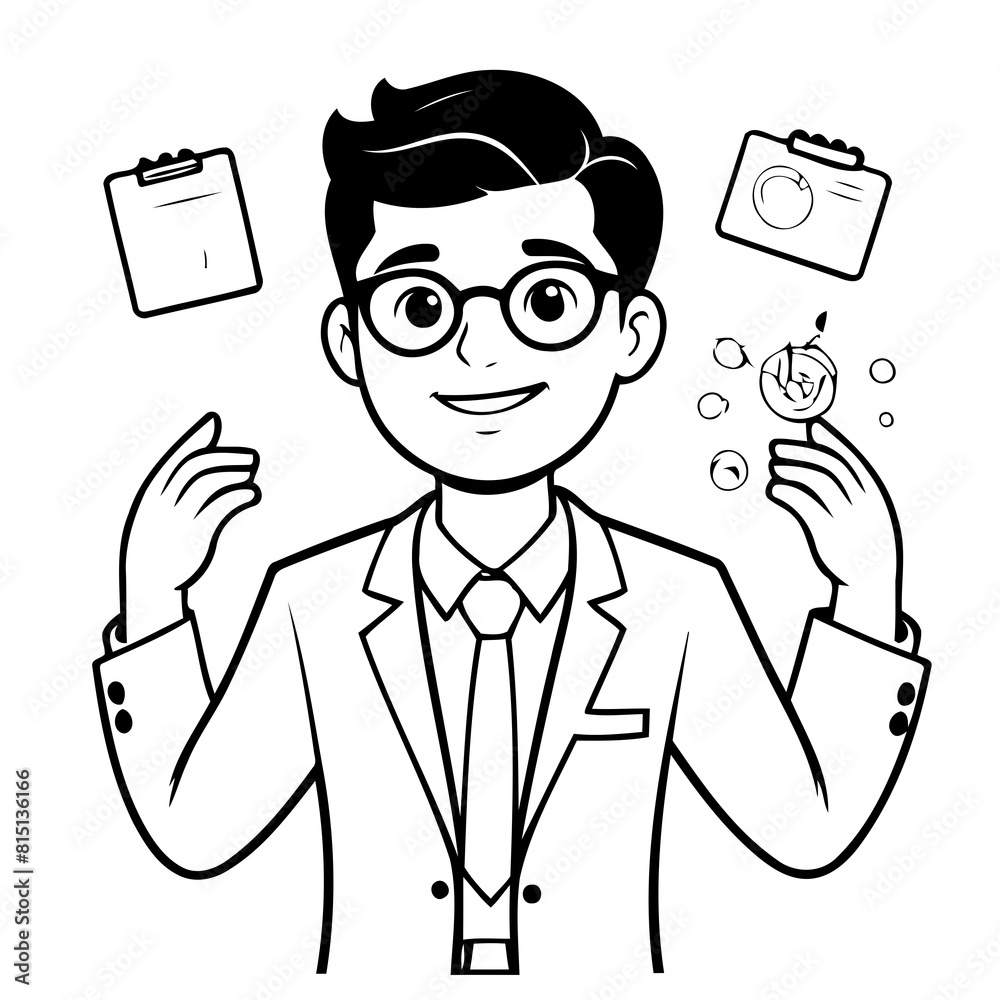 Cute vector illustration Man hand drawn for toddlers Cute vector illustration Man hand drawn for toddlers