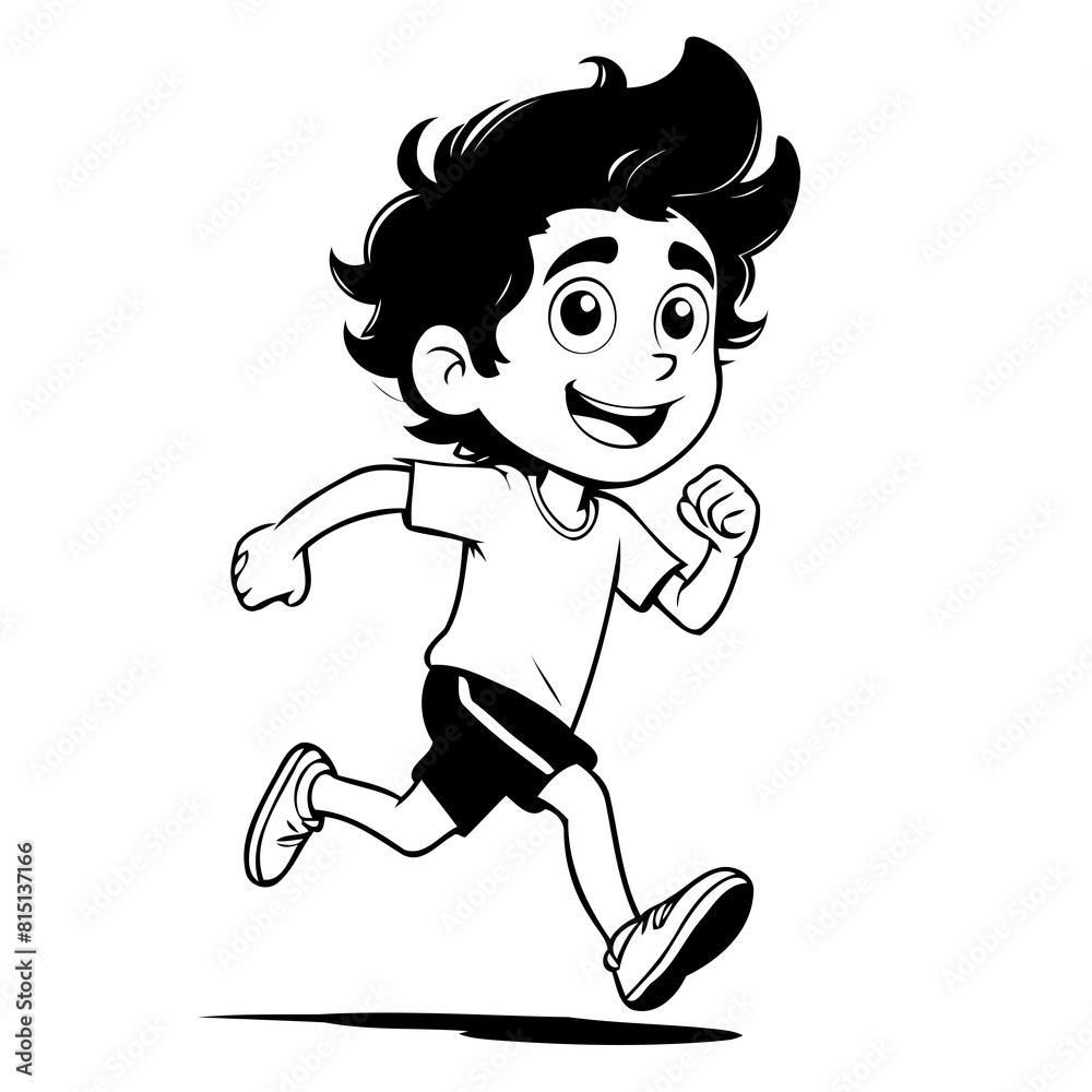 Cute vector illustration Person drawing for kids page Cute vector illustration Person drawing for kids page