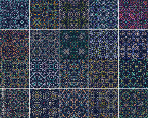 Seamless background pattern. Patchwork texture. Weaving. Traditional ornament, Vintage ukrainian pattern. Palestinian colored carpet.