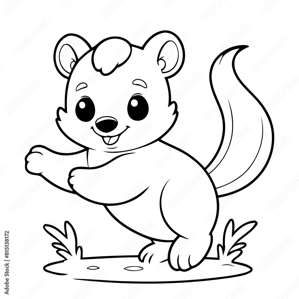 Cute vector illustration Skunk doodle for toddlers worksheet Cute vector illustration Skunk doodle for toddlers worksheet