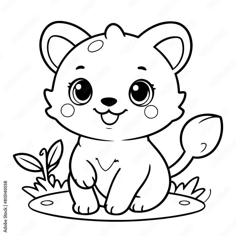 Cute vector illustration Kawaii drawing colouring activity Cute vector illustration Kawaii drawing colouring activity