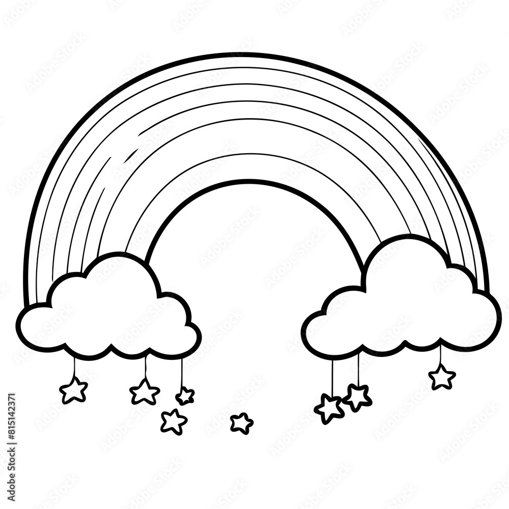 Cute vector illustration Sky drawing for children page Cute vector illustration Sky drawing for children page