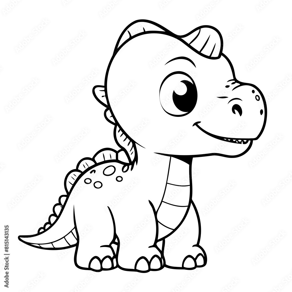 Fototapeta premium Cute vector illustration Dino hand drawn for toddlers