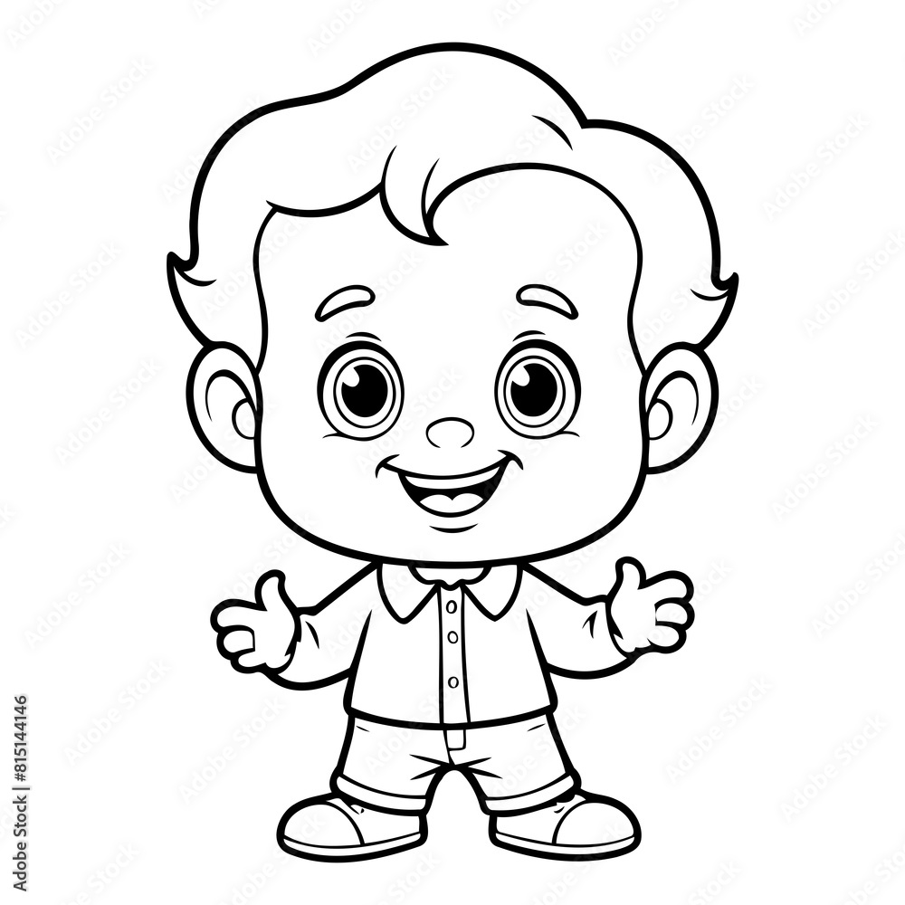 Cute vector illustration Old for kids colouring worksheet Cute vector illustration Old for kids colouring worksheet