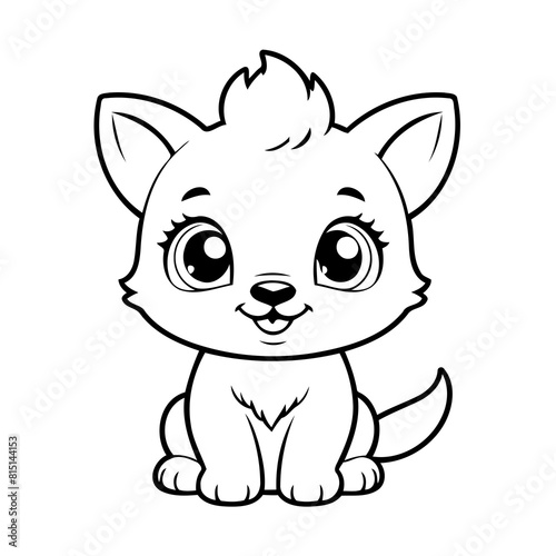 Cute vector illustration Animal for kids coloring activity page