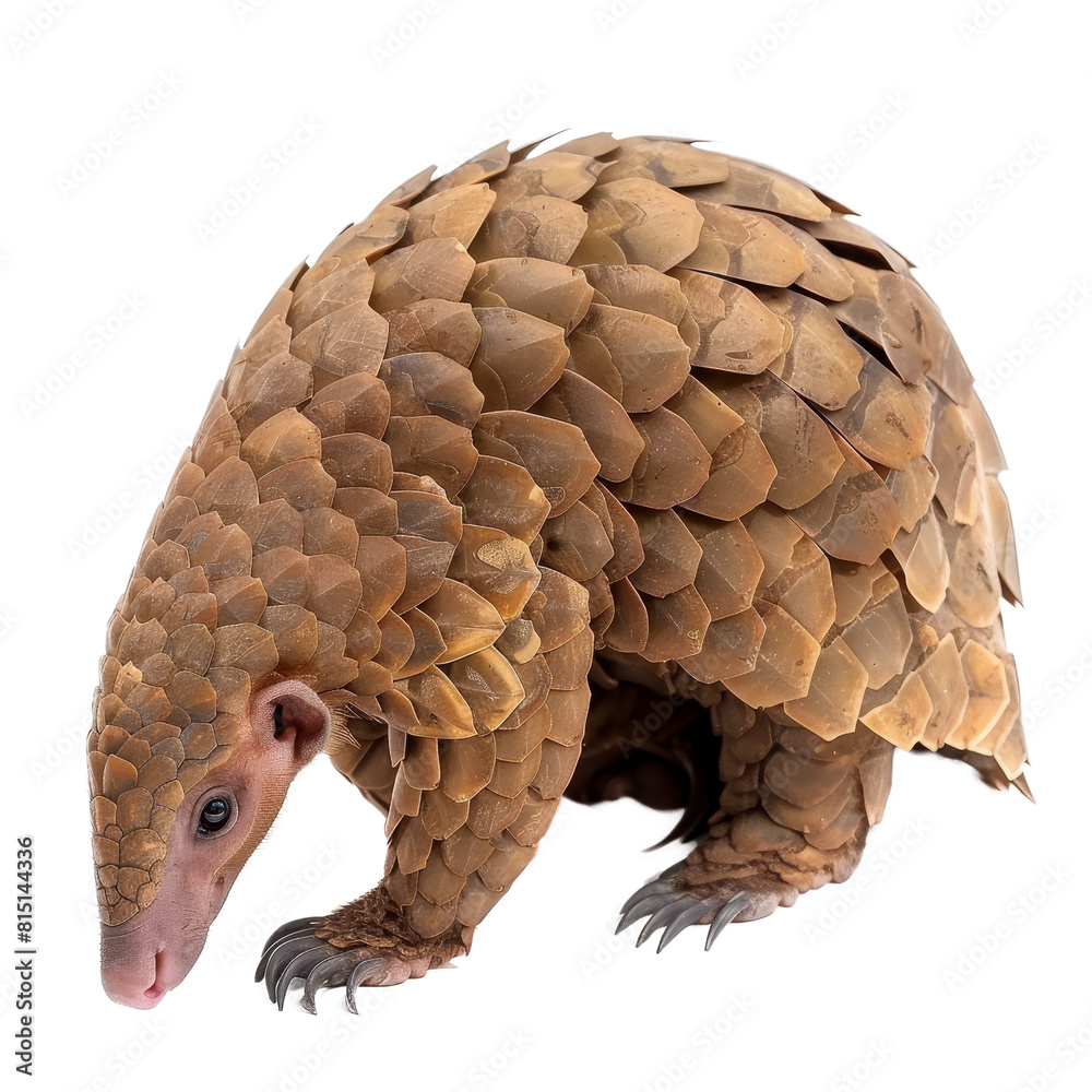 A pangolin is standing on a Png background, showcasing its unique scales and features, a pangolin isolated on transparent background A pangolin is standing on a Png background, showcasing its unique scales and features, a pangolin isolated on transparent background